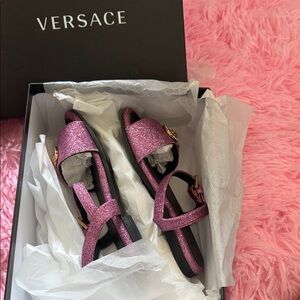 Versace Glittery Pink Sandals